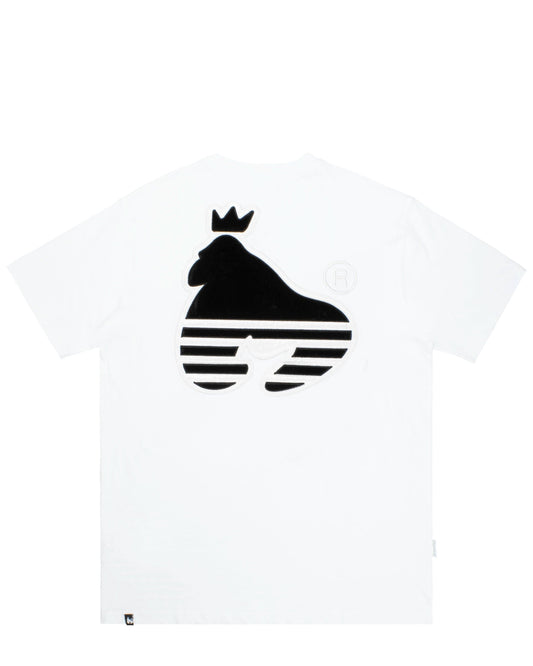 Velour Applique Tee White