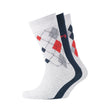 Diamond Sig Socks 3pk - Lt Grey/Night Sky