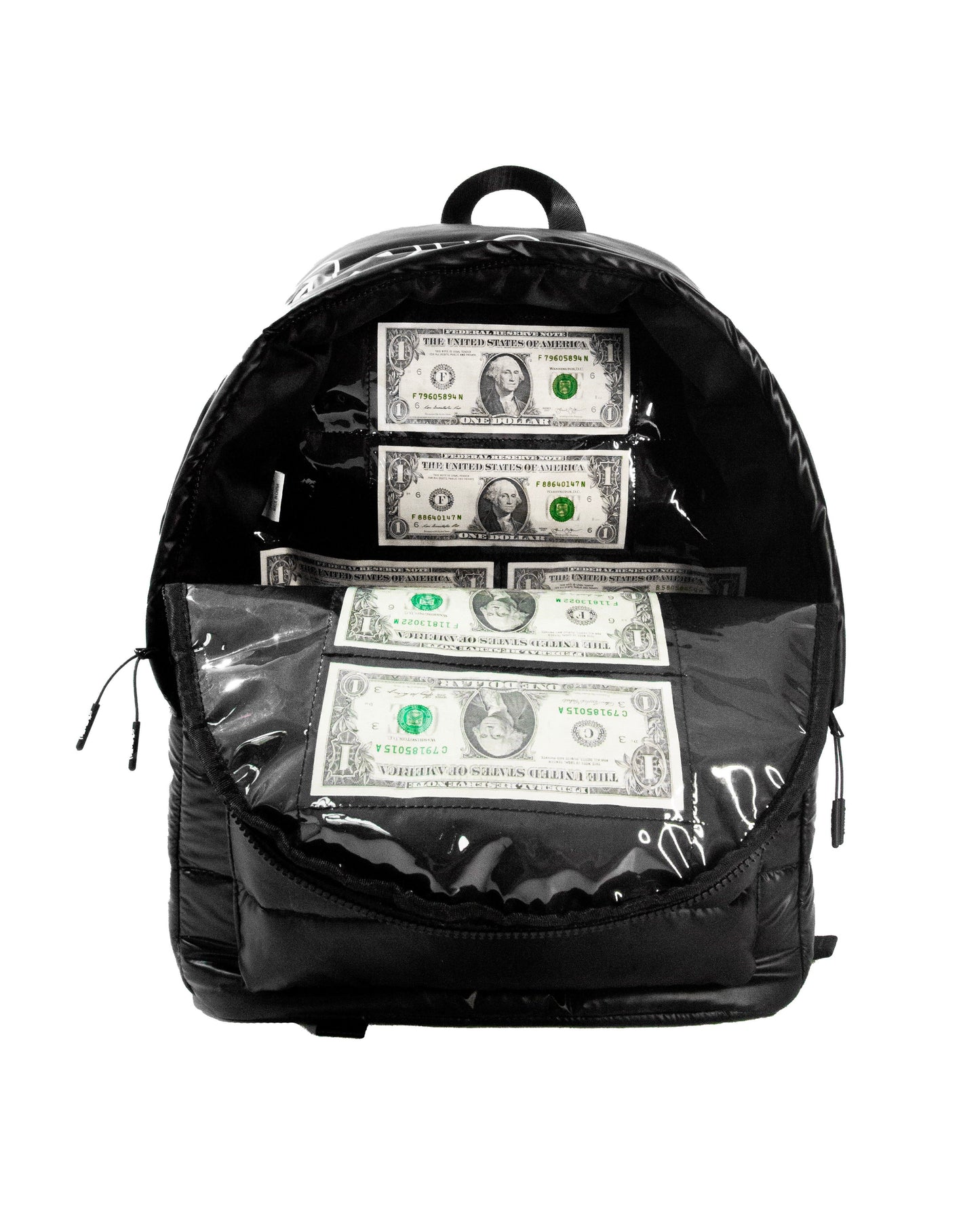 Money US$1 Cash Backpack Black