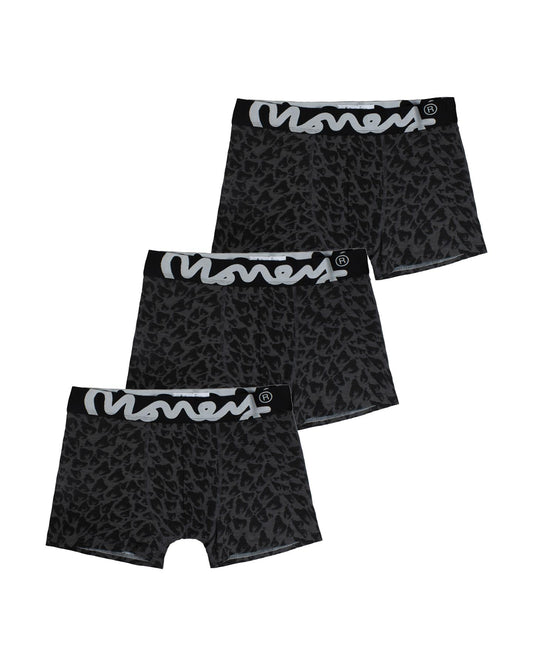 Black Cheetah Chop Boxers 3pk Black