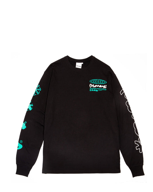 International Long Sleeve Tee Black