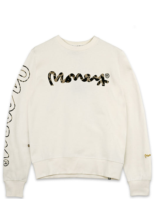 Sig Line Cheetah Crew Sweat White