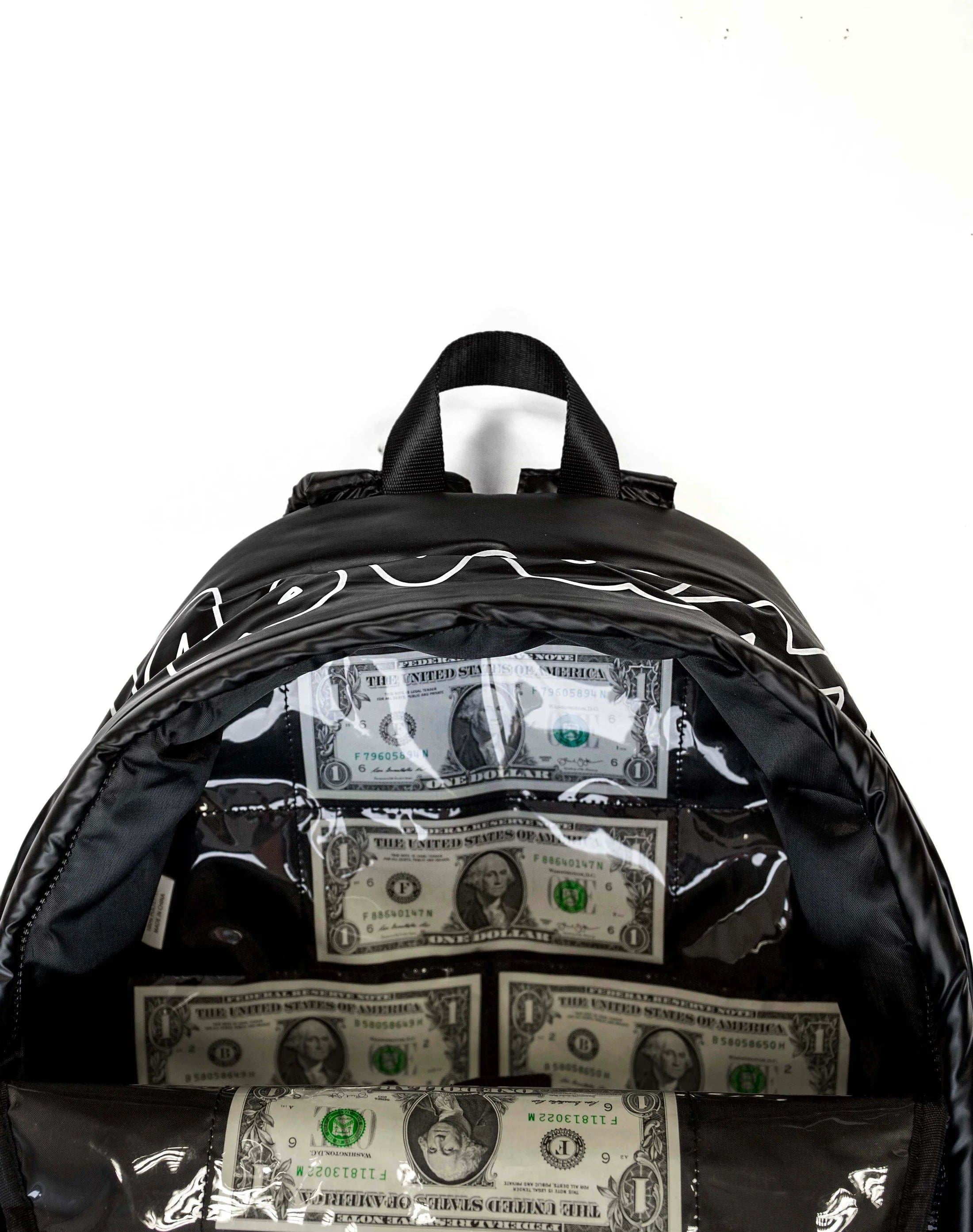 Money US 1 Cash Backpack Black MONEY