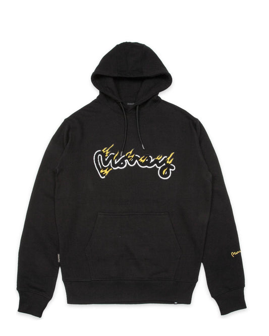Gold Flames Hood Black