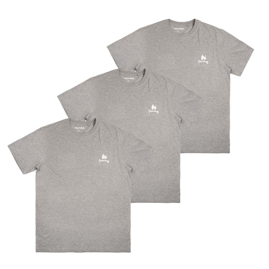 Money Lounger Tee 3pk Grey Melange