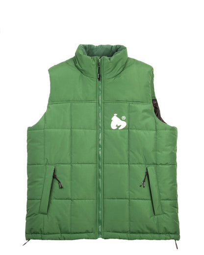 SQUARE QUILT GILLET - GREEN