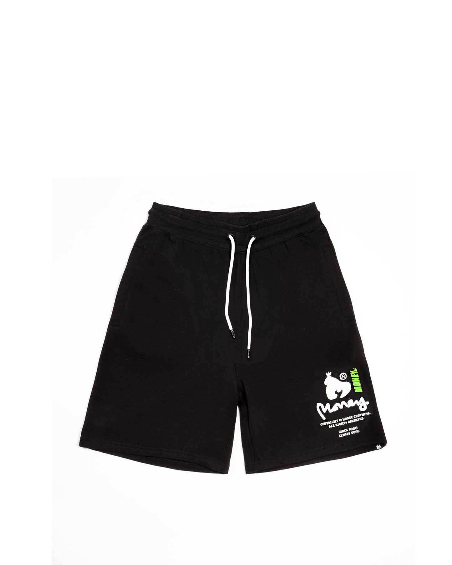 COPYRIGHT STENCIL SHORTS - BLACK