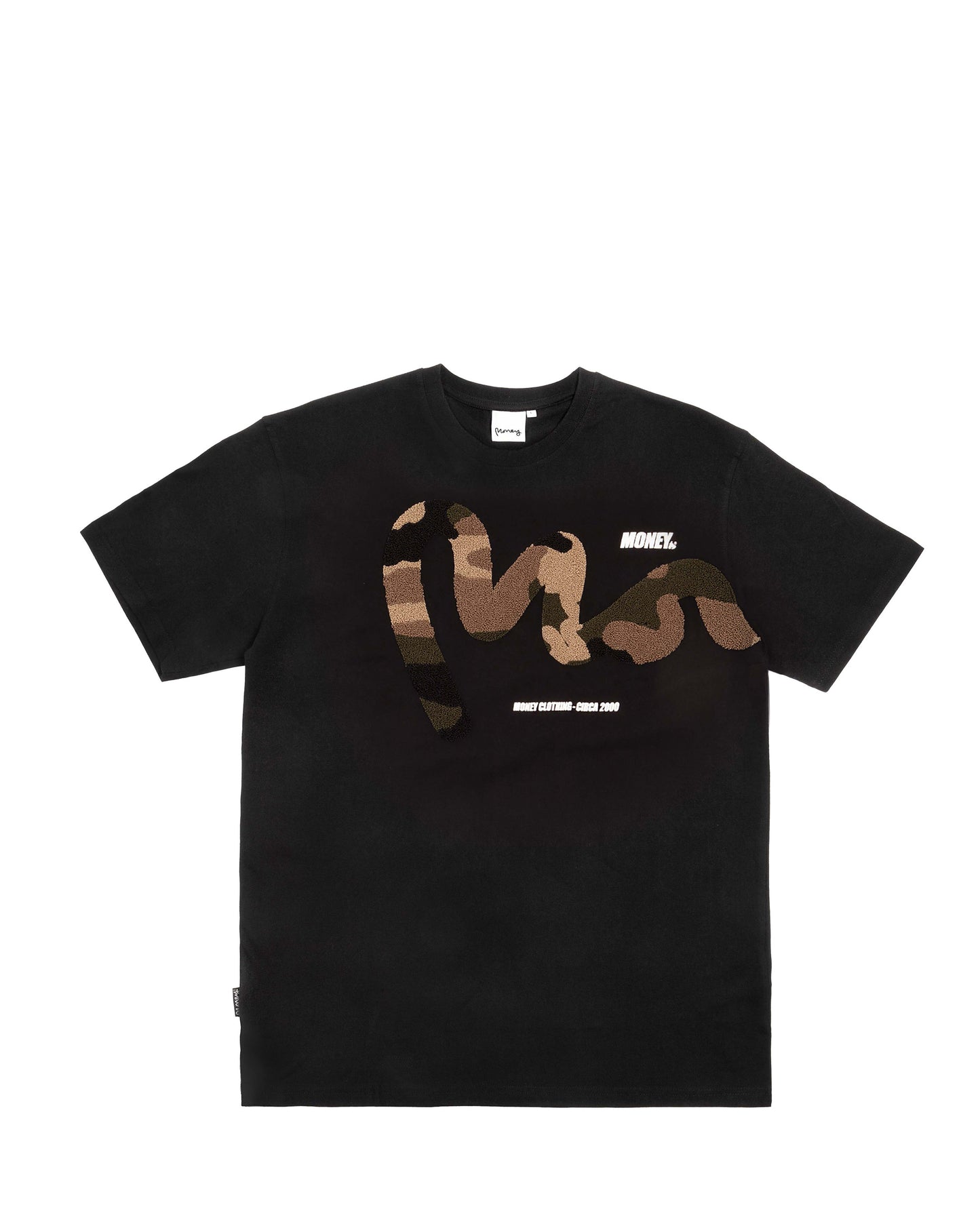 CHENILLE BIG SIG CAMO TEE - BLACK