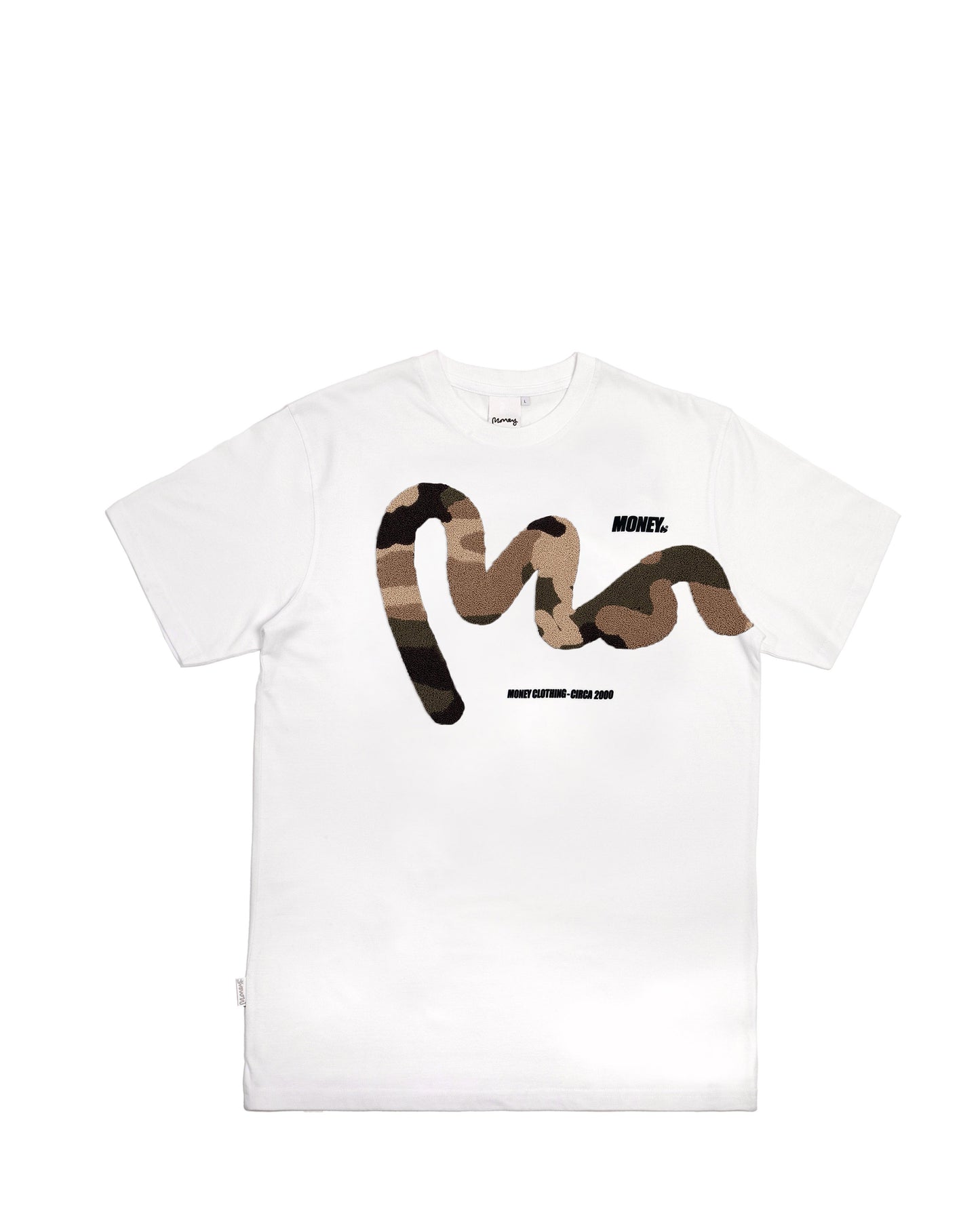 CHENILLE BIG SIG CAMO TEE - WHITE