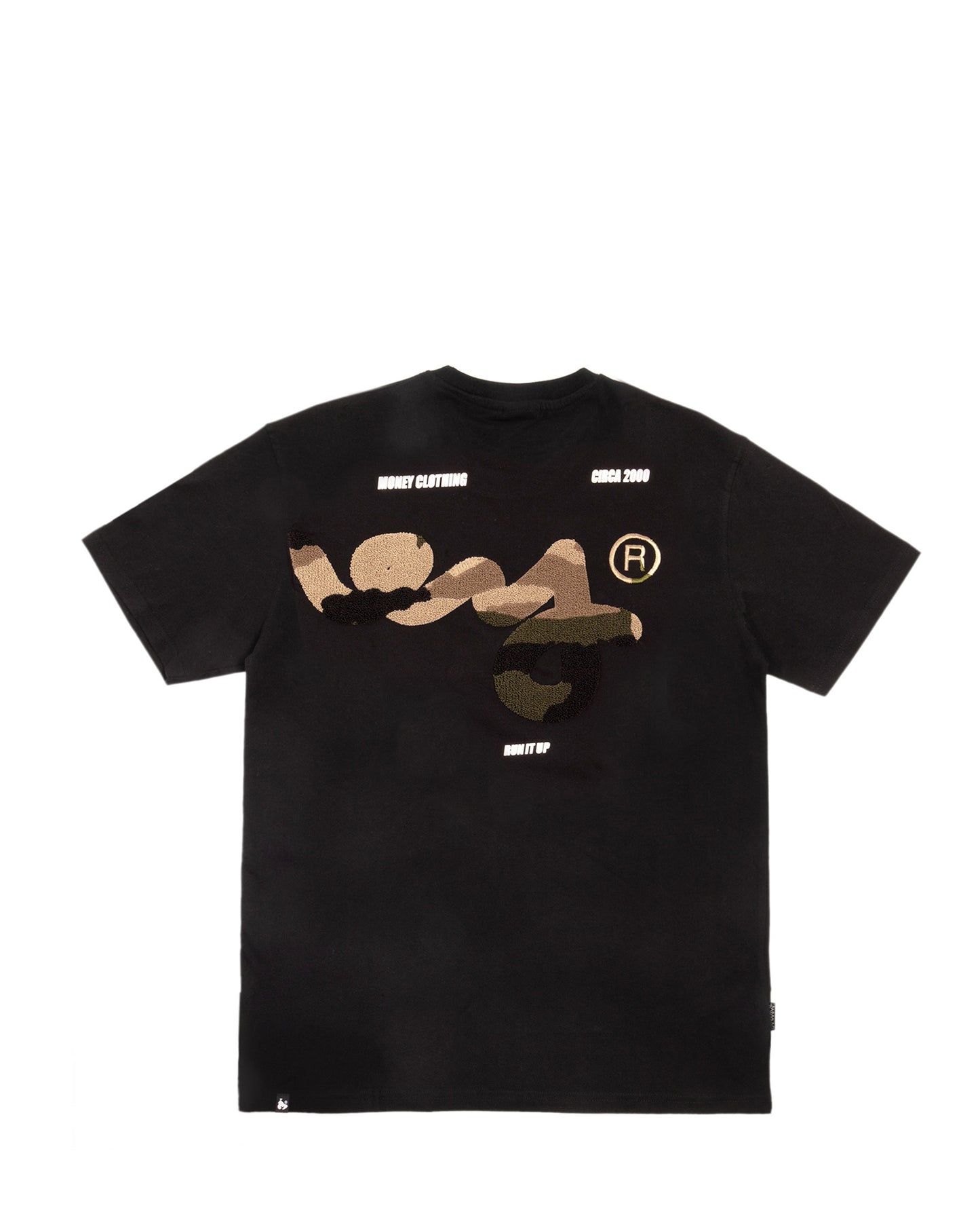 CHENILLE BIG SIG CAMO TEE - BLACK