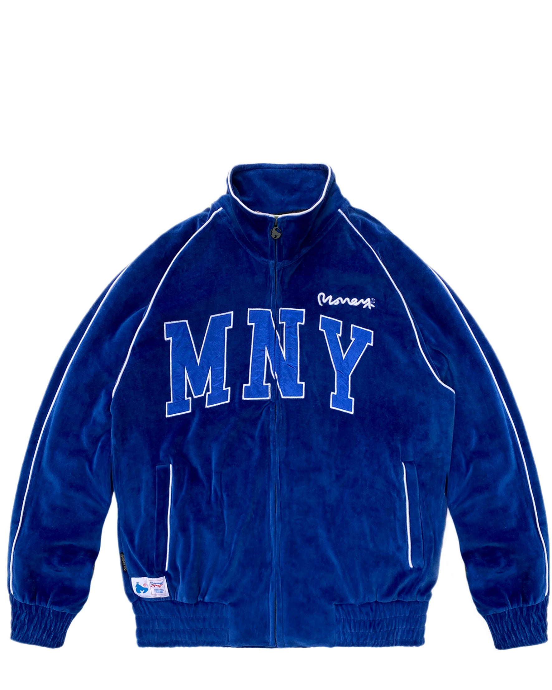 MONEY VELOUR TRACK TOP COBALT BLUE