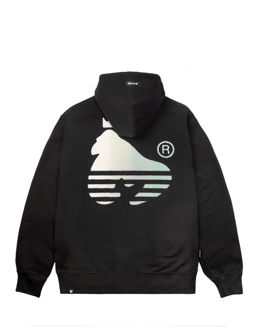 Chenille Block Fader Hood Black