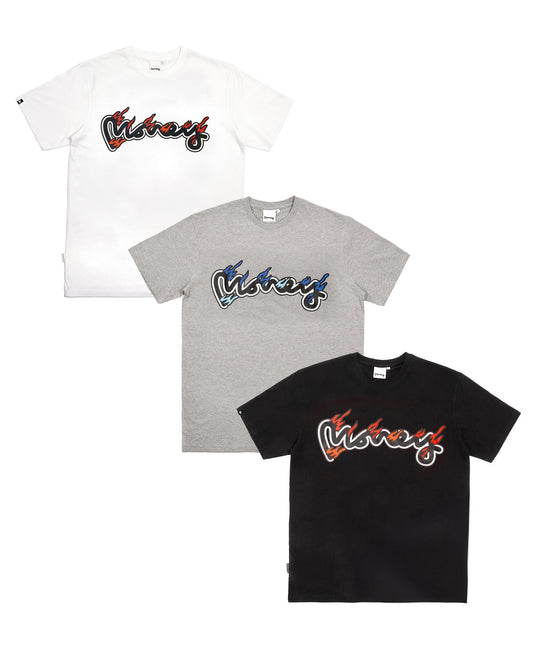 Flame Sig Tee 3pk Black/White/Grey Melange