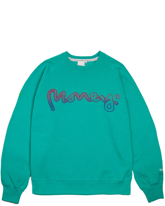 Flow Wave Fade Crew Sweat Teal