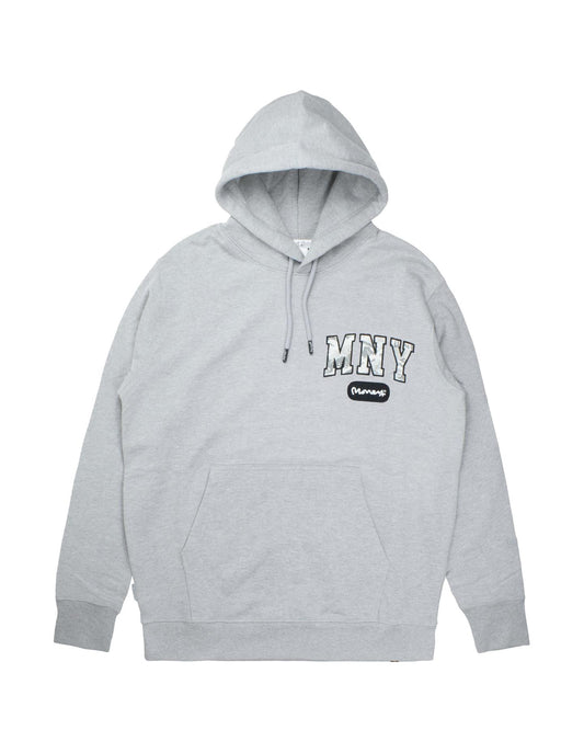 Money Camo Fill Hood Grey Melange
