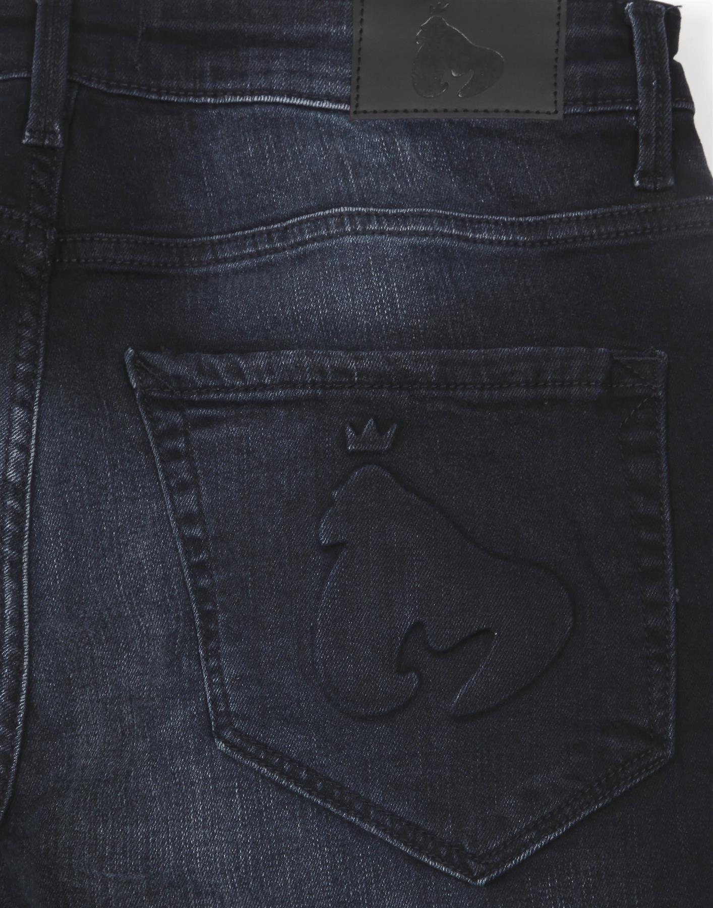 Ape Embossed Jeans  Blue Black