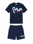 Money Stencil Short Set Navy