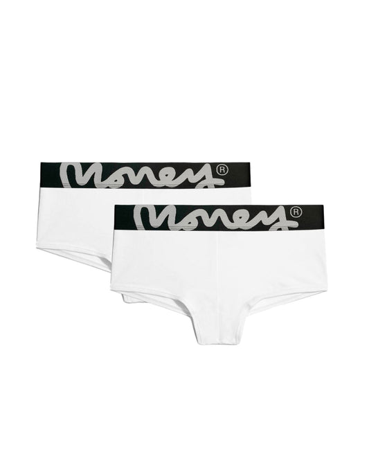 Womens Money Shorties White