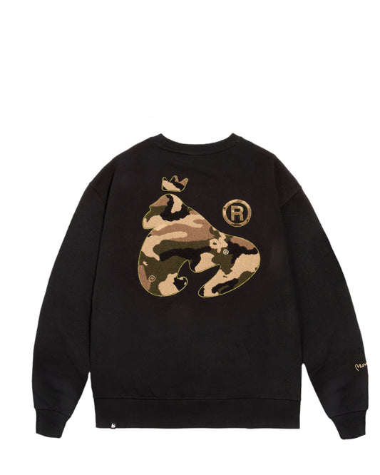Chop Sig Camo Crew Sweat Black