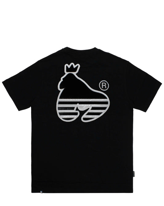 Velour Applique Tee Black