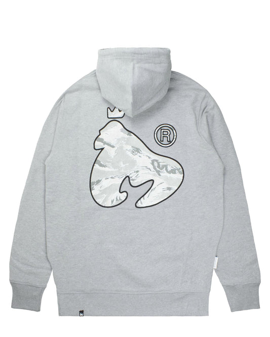 Money Camo Fill Hood Grey Melange
