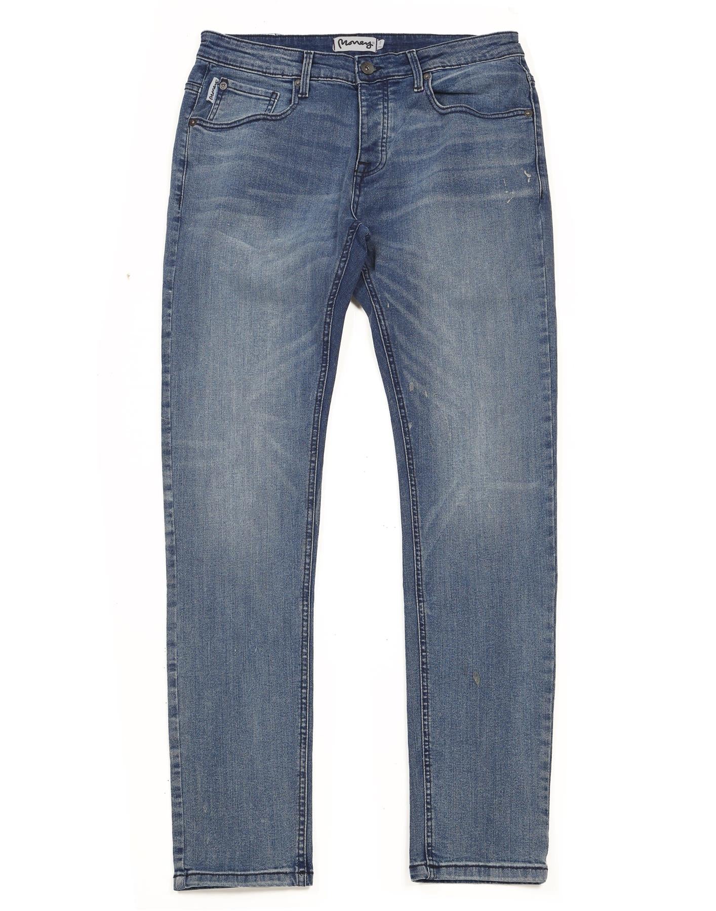 Ape Embossed Jeans Mid Wash