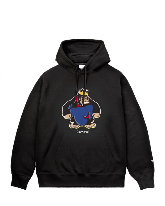 King M Embrodiery Hood Black