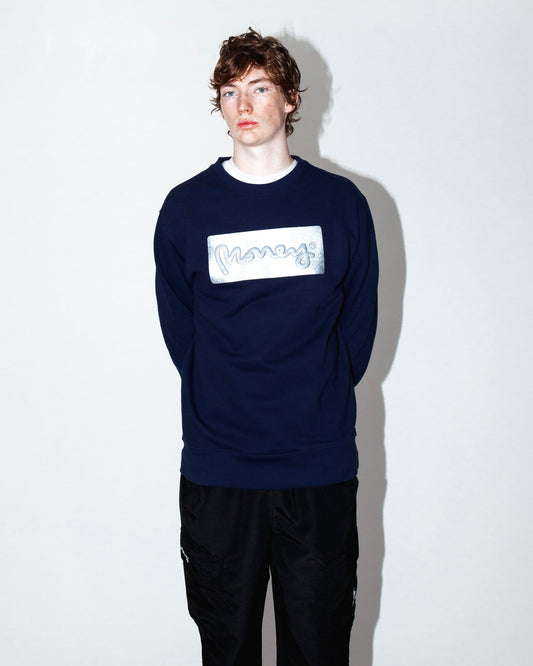 Gold Plate Crew Sweat Navy