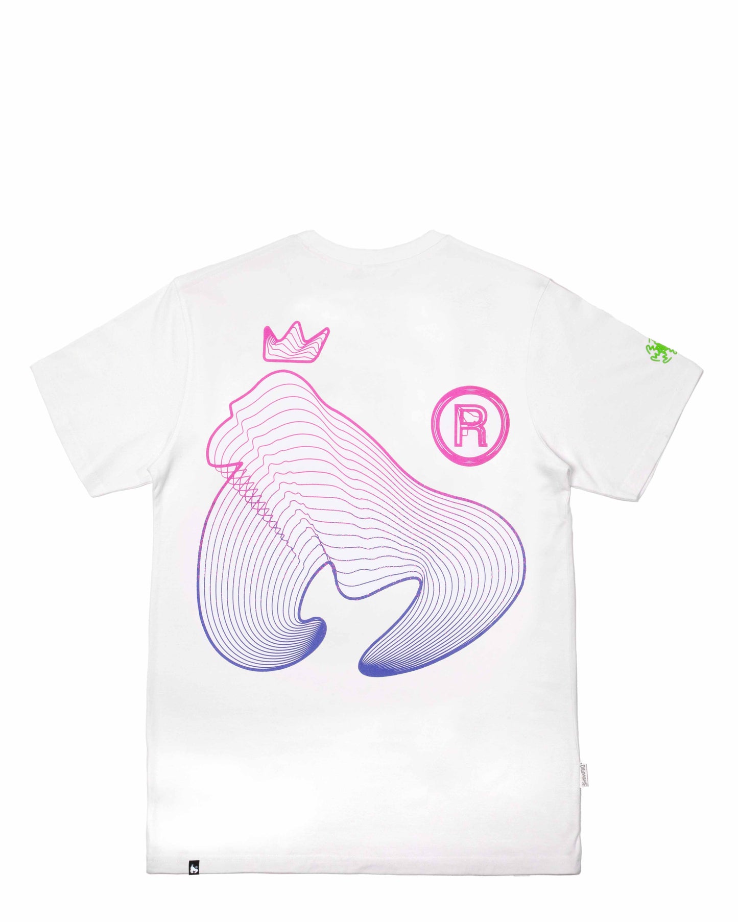 FLOW WAVE FADE TEE - WHITE