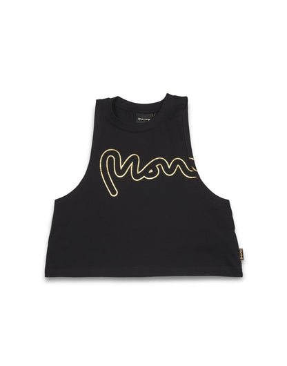 Gold big sig tank top black
