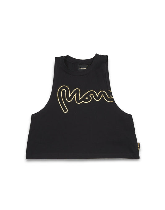Gold big sig tank top black