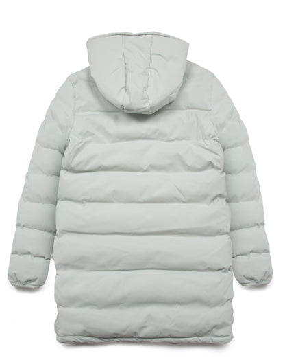 Ladies Longline Emerton Hooded Puffer Jacket Stone