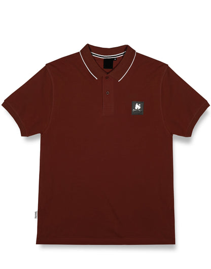 Clear patch logo polo red