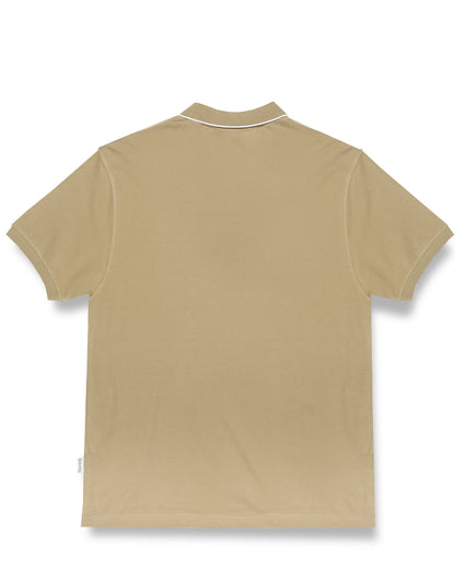 Clear patch logo polo sand