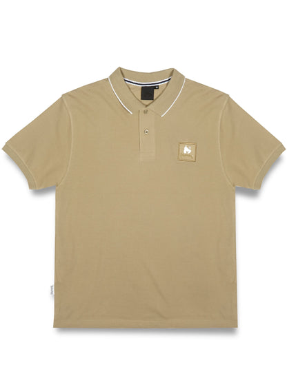 Clear patch logo polo sand