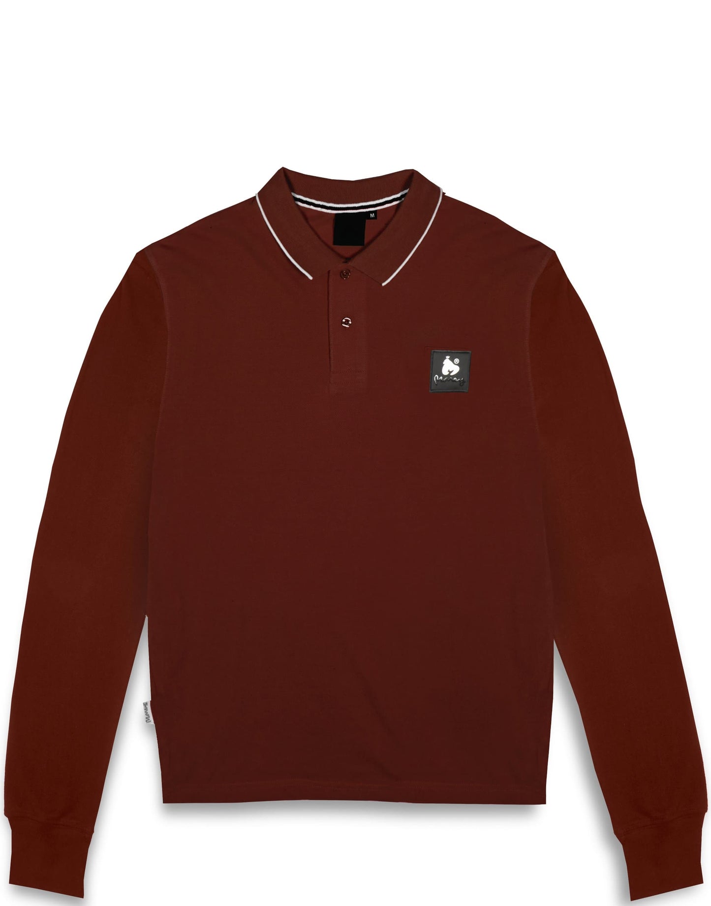 Clear patch logo L/S polo red